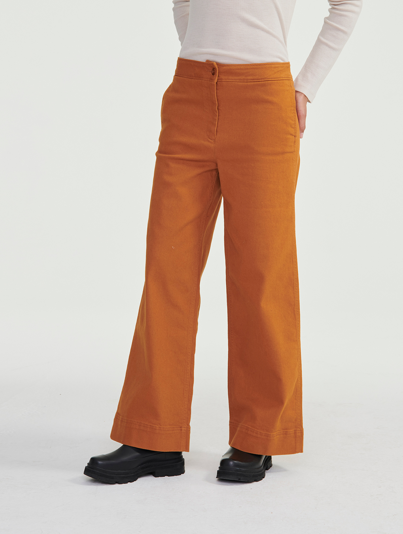 High waist flared pant